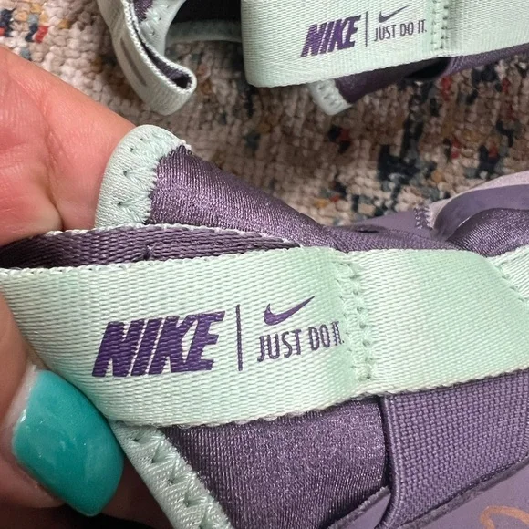 Nike Sneakers in Purple and Green with Slip-On Design and High Collar - Picture 6 of 7